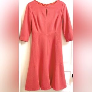 Anthropologie IClassiques Entier Ponte 3/4 Sleeve A-line Dress Front Keyhole ZB4
